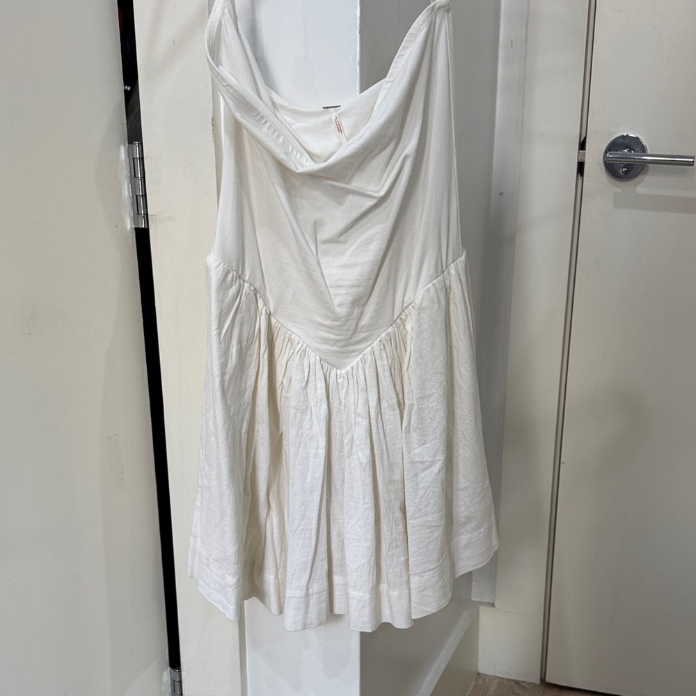 Free People Strapless Dress in Cream